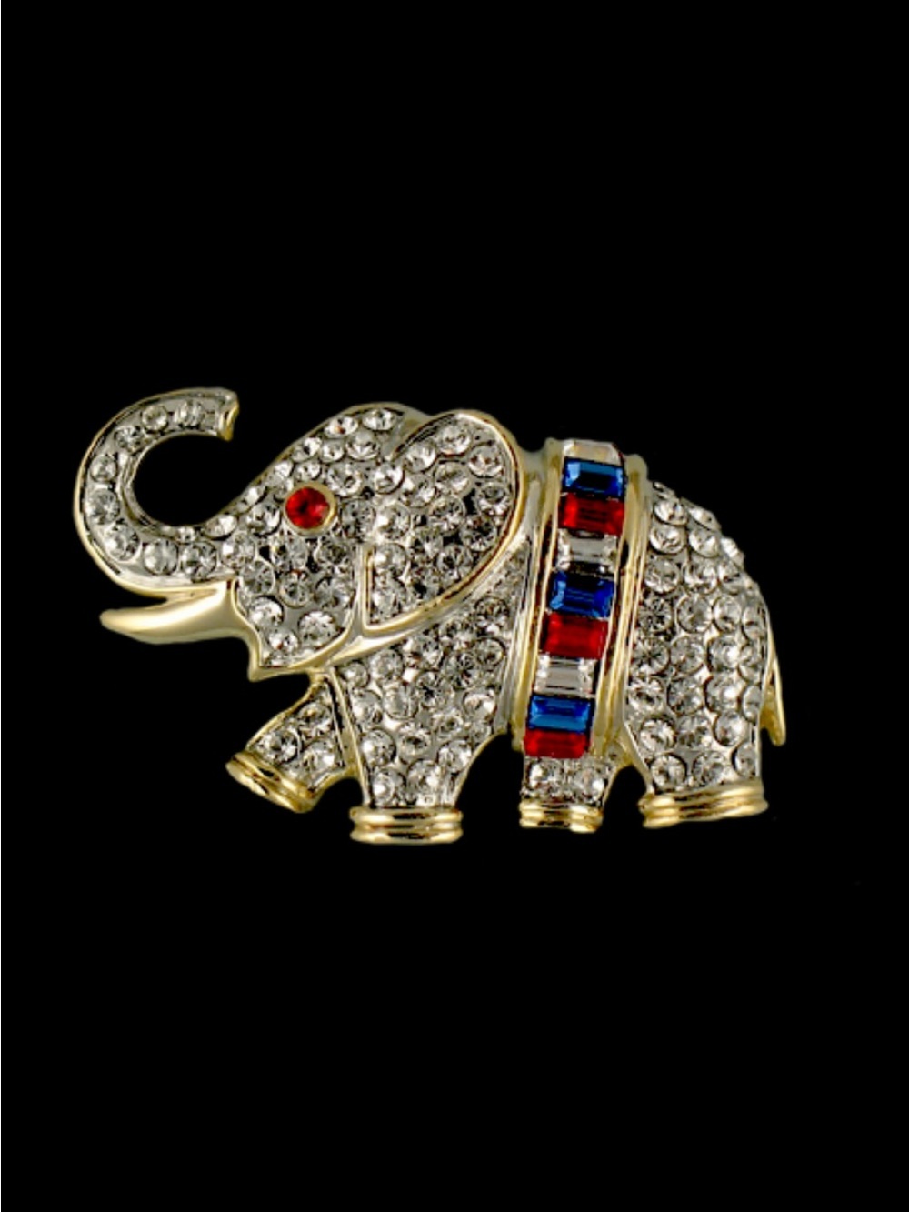Baguette Elephant Pin/Brooch